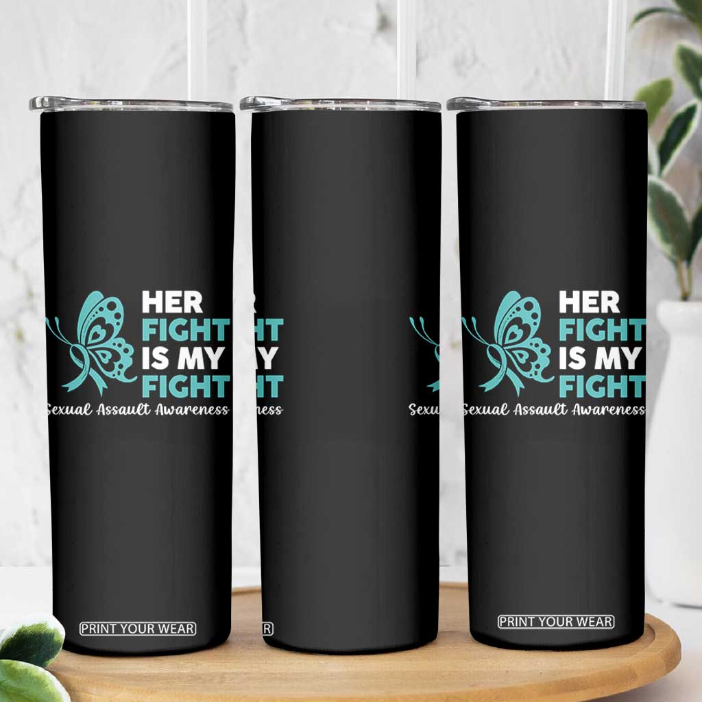 Sexual Assault Awareness Skinny Tumbler Her Fight is My Fight TS14 Print Your Wear