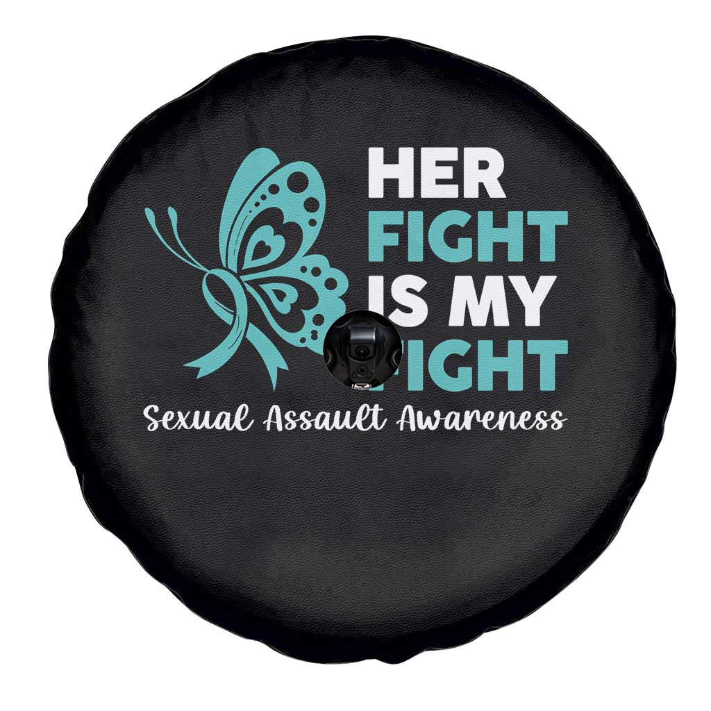 Sexual Assault Awareness Spare Tire Cover Her Fight is My Fight TS14 Print Your Wear