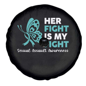 Sexual Assault Awareness Spare Tire Cover Her Fight is My Fight TS14 Print Your Wear