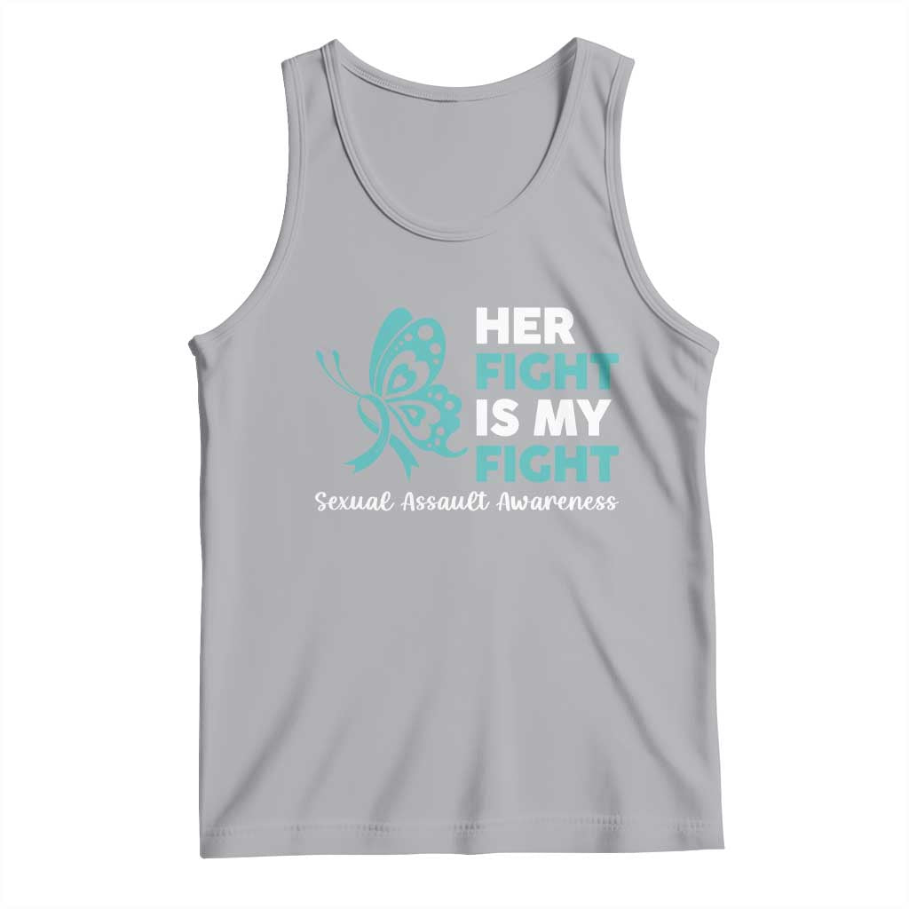 Sexual Assault Awareness Tank Top Her Fight is My Fight TS14 Athletic Heather Print Your Wear