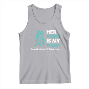 Sexual Assault Awareness Tank Top Her Fight is My Fight TS14 Athletic Heather Print Your Wear