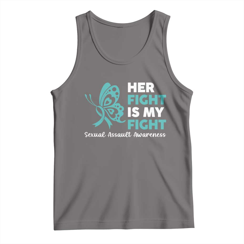 Sexual Assault Awareness Tank Top Her Fight is My Fight TS14 Deep Heather Print Your Wear