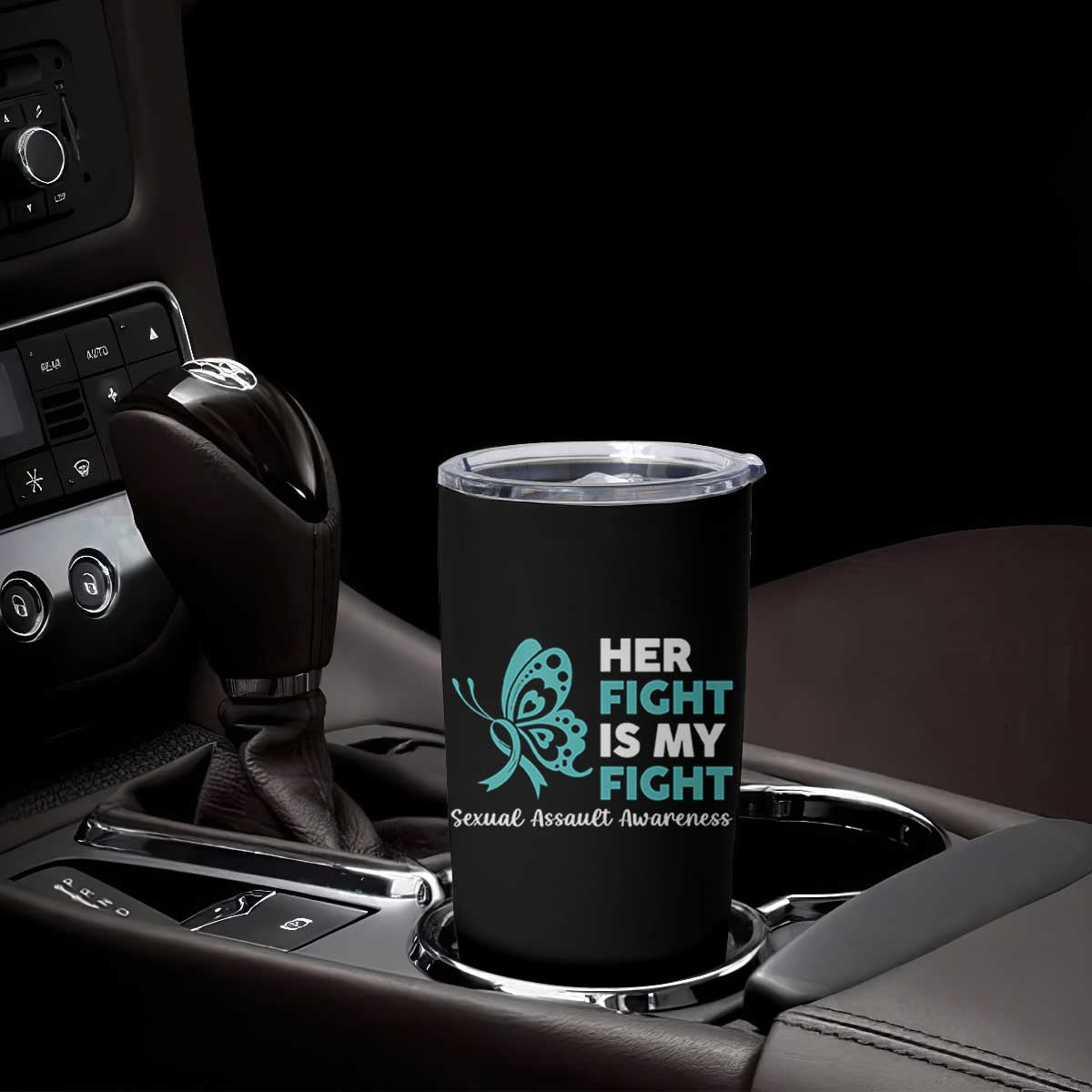 Sexual Assault Awareness Tumbler Cup Her Fight is My Fight TS14 Print Your Wear