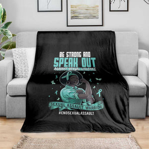 Sexual Assault Awareness Throw Blanket Support African Women Stop Sexual Abuse Awareness TS14 Print Your Wear