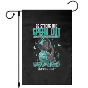 Sexual Assault Awareness Garden Flag Support African Women Stop Sexual Abuse Awareness TS14 Black Print Your Wear