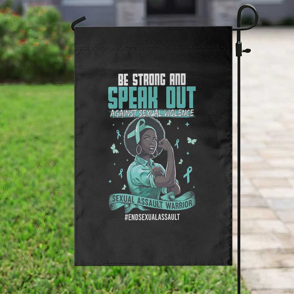 Sexual Assault Awareness Garden Flag Support African Women Stop Sexual Abuse Awareness TS14 Print Your Wear