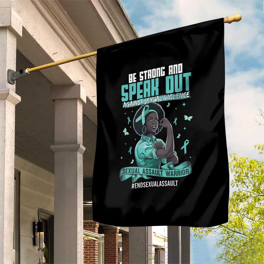 Sexual Assault Awareness Garden Flag Support African Women Stop Sexual Abuse Awareness TS14 Print Your Wear