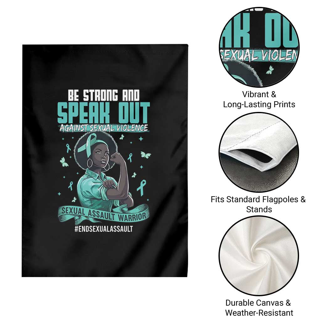 Sexual Assault Awareness Garden Flag Support African Women Stop Sexual Abuse Awareness TS14 Print Your Wear