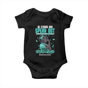 Sexual Assault Awareness Baby Onesie Support African Women Stop Sexual Abuse Awareness TS14 Black Print Your Wear
