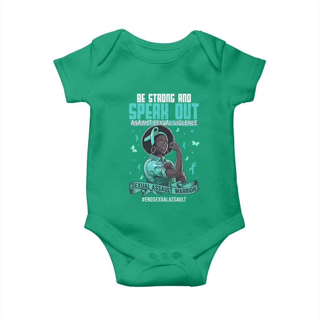 Sexual Assault Awareness Baby Onesie Support African Women Stop Sexual Abuse Awareness TS14 Irish Green Print Your Wear