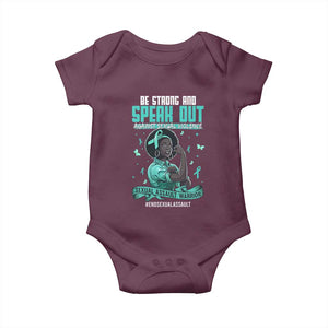 Sexual Assault Awareness Baby Onesie Support African Women Stop Sexual Abuse Awareness TS14 Maroon Print Your Wear