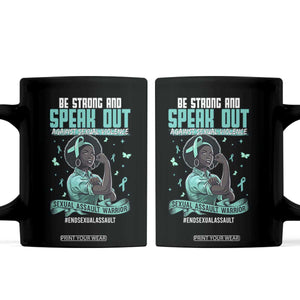 Sexual Assault Awareness Coffee Mug Support African Women Stop Sexual Abuse Awareness TS14 Black Print Your Wear