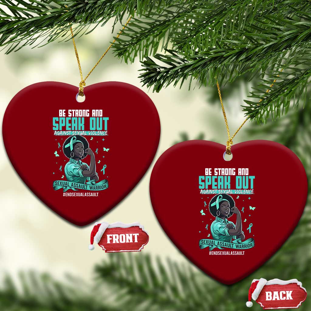 Sexual Assault Awareness Ceramic Ornament Support African Women Stop Sexual Abuse Awareness TS14 Print Your Wear