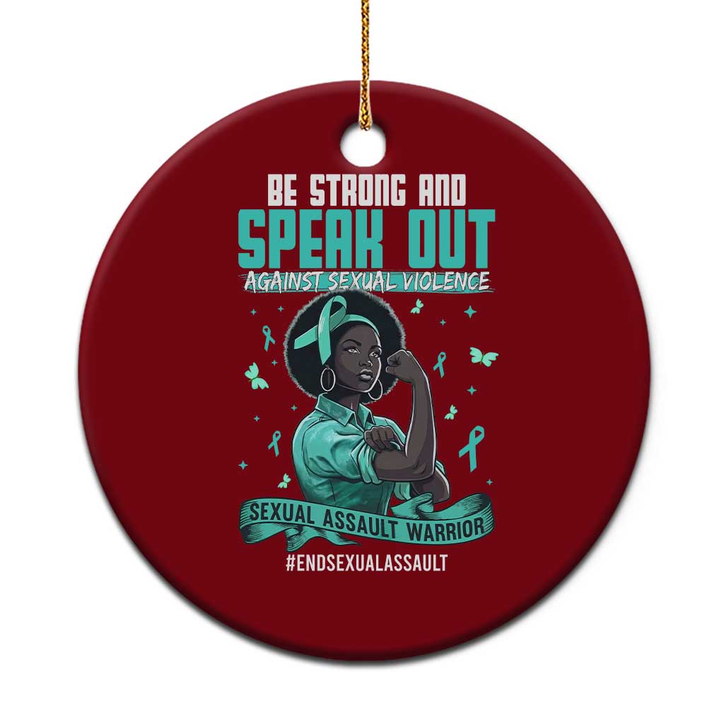 Sexual Assault Awareness Ceramic Ornament Support African Women Stop Sexual Abuse Awareness TS14 1pc Red Print Your Wear