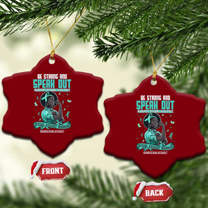 Sexual Assault Awareness Ceramic Ornament Support African Women Stop Sexual Abuse Awareness TS14 Print Your Wear