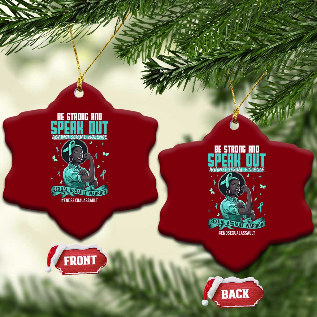 Sexual Assault Awareness Ceramic Ornament Support African Women Stop Sexual Abuse Awareness TS14 Print Your Wear