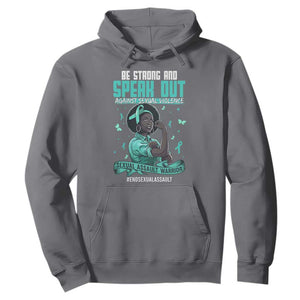 Sexual Assault Awareness Hoodie Support African Women Stop Sexual Abuse Awareness TS14 Charcoal Print Your Wear