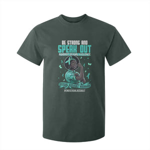Sexual Assault Awareness T Shirt For Kid Support African Women Stop Sexual Abuse Awareness TS14 Dark Forest Green Print Your Wear