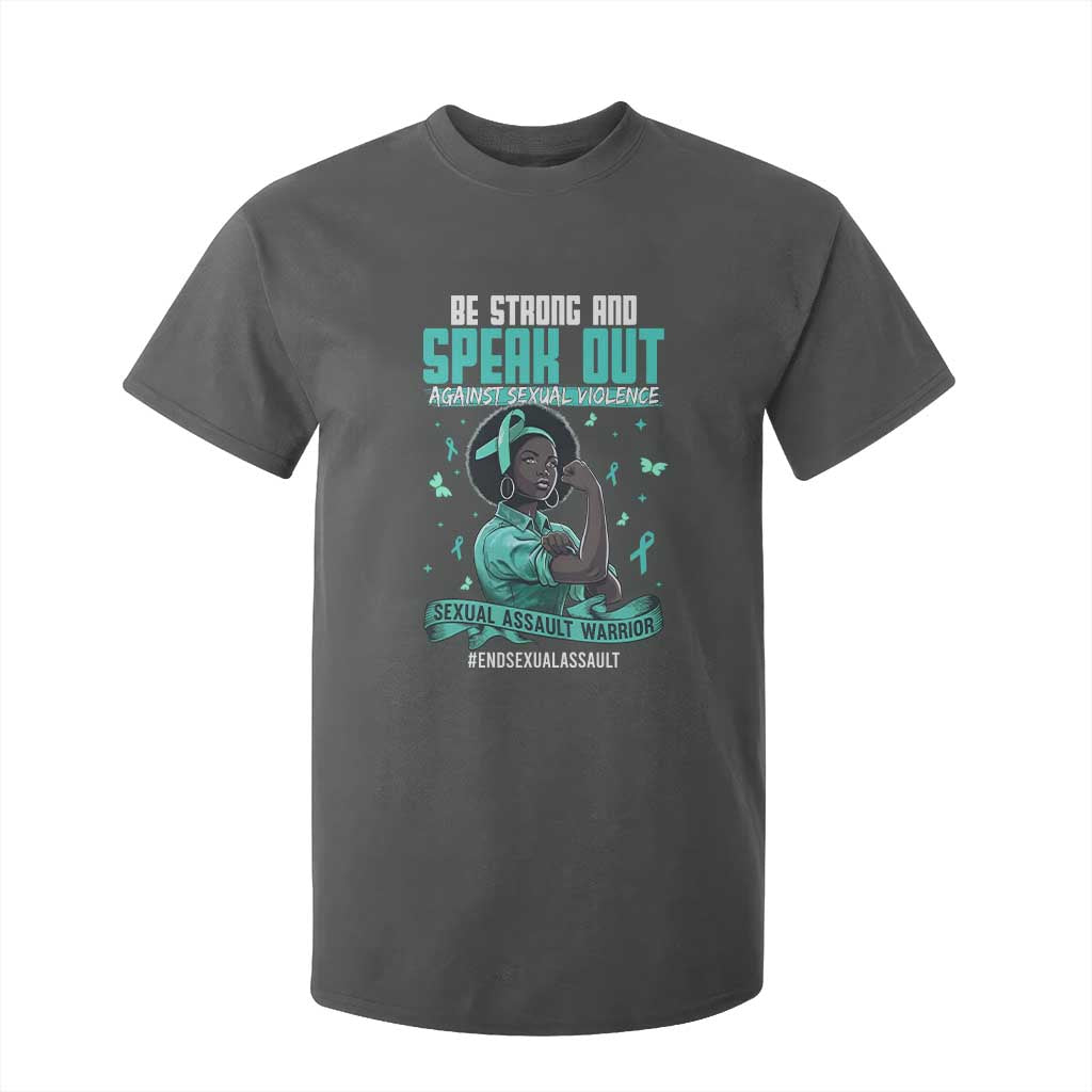 Sexual Assault Awareness T Shirt For Kid Support African Women Stop Sexual Abuse Awareness TS14 Dark Heather Print Your Wear