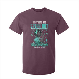Sexual Assault Awareness T Shirt For Kid Support African Women Stop Sexual Abuse Awareness TS14 Maroon Print Your Wear