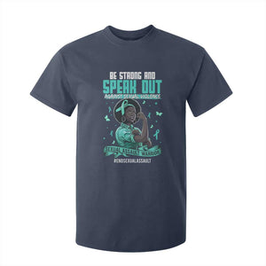 Sexual Assault Awareness T Shirt For Kid Support African Women Stop Sexual Abuse Awareness TS14 Navy Print Your Wear