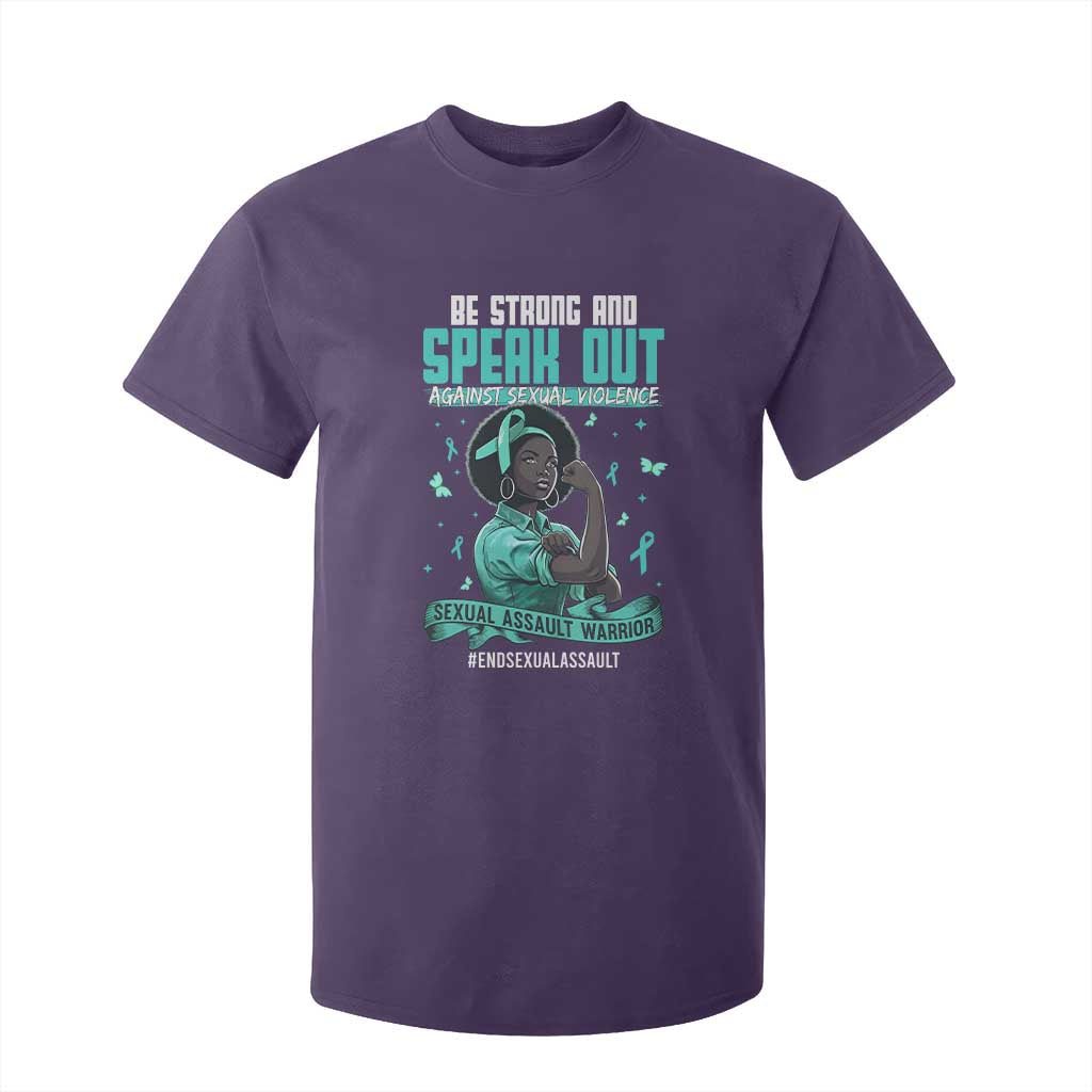 Sexual Assault Awareness T Shirt For Kid Support African Women Stop Sexual Abuse Awareness TS14 Purple Print Your Wear
