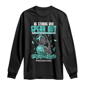 Sexual Assault Awareness Long Sleeve Shirt Support African Women Stop Sexual Abuse Awareness TS14 Black Print Your Wear