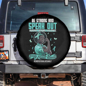 Sexual Assault Awareness Spare Tire Cover Support African Women Stop Sexual Abuse Awareness TS14 No hole Black Print Your Wear