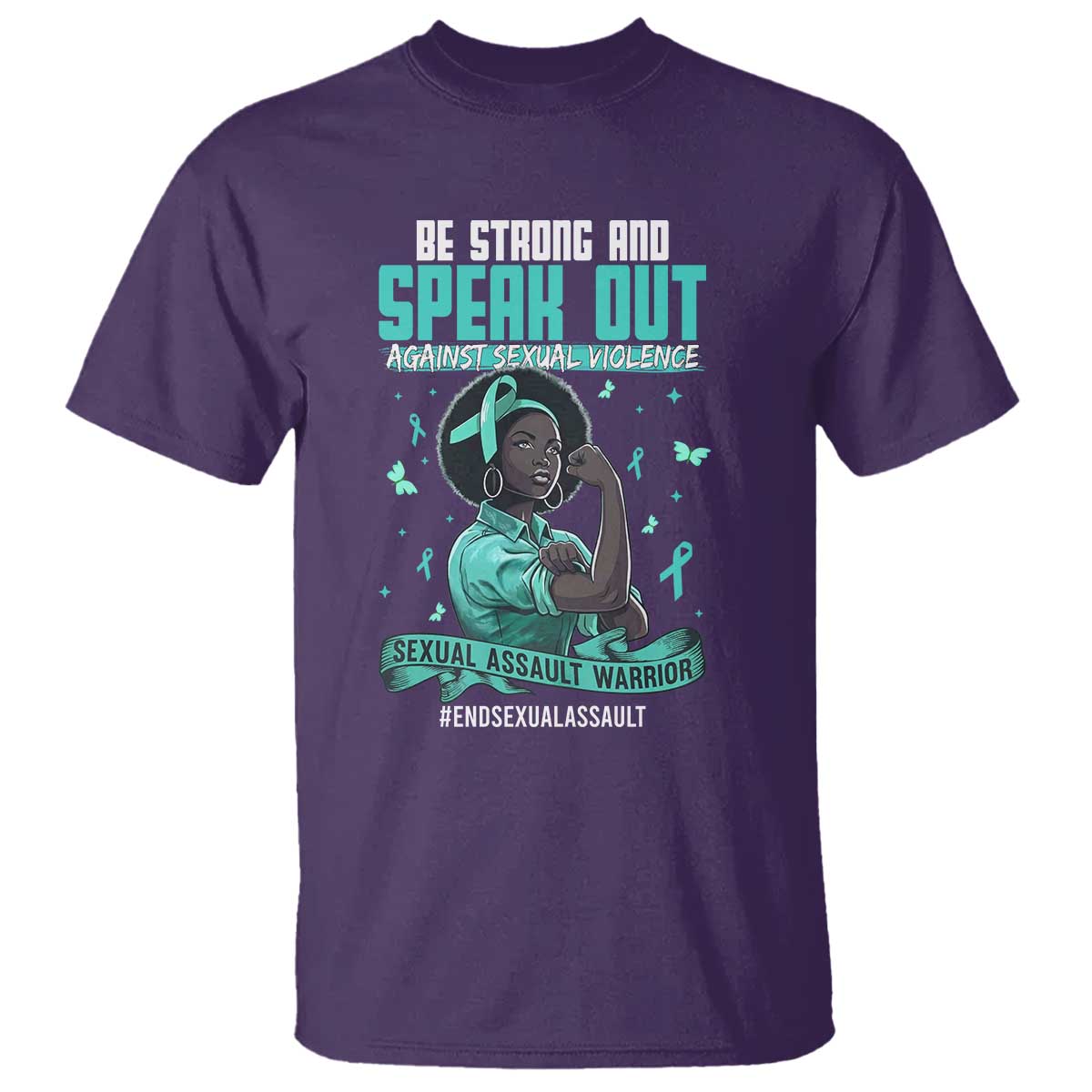 Sexual Assault Awareness T Shirt Support African Women Stop Sexual Abuse Awareness TS14 Purple Print Your Wear