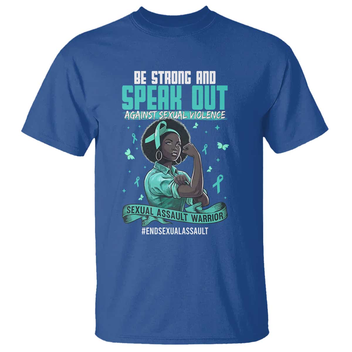 Sexual Assault Awareness T Shirt Support African Women Stop Sexual Abuse Awareness TS14 Royal Blue Print Your Wear