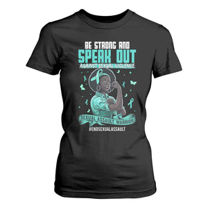 Sexual Assault Awareness T Shirt For Women Support African Women Stop Sexual Abuse Awareness TS14 Black Print Your Wear