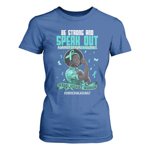 Sexual Assault Awareness T Shirt For Women Support African Women Stop Sexual Abuse Awareness TS14 Royal Blue Print Your Wear