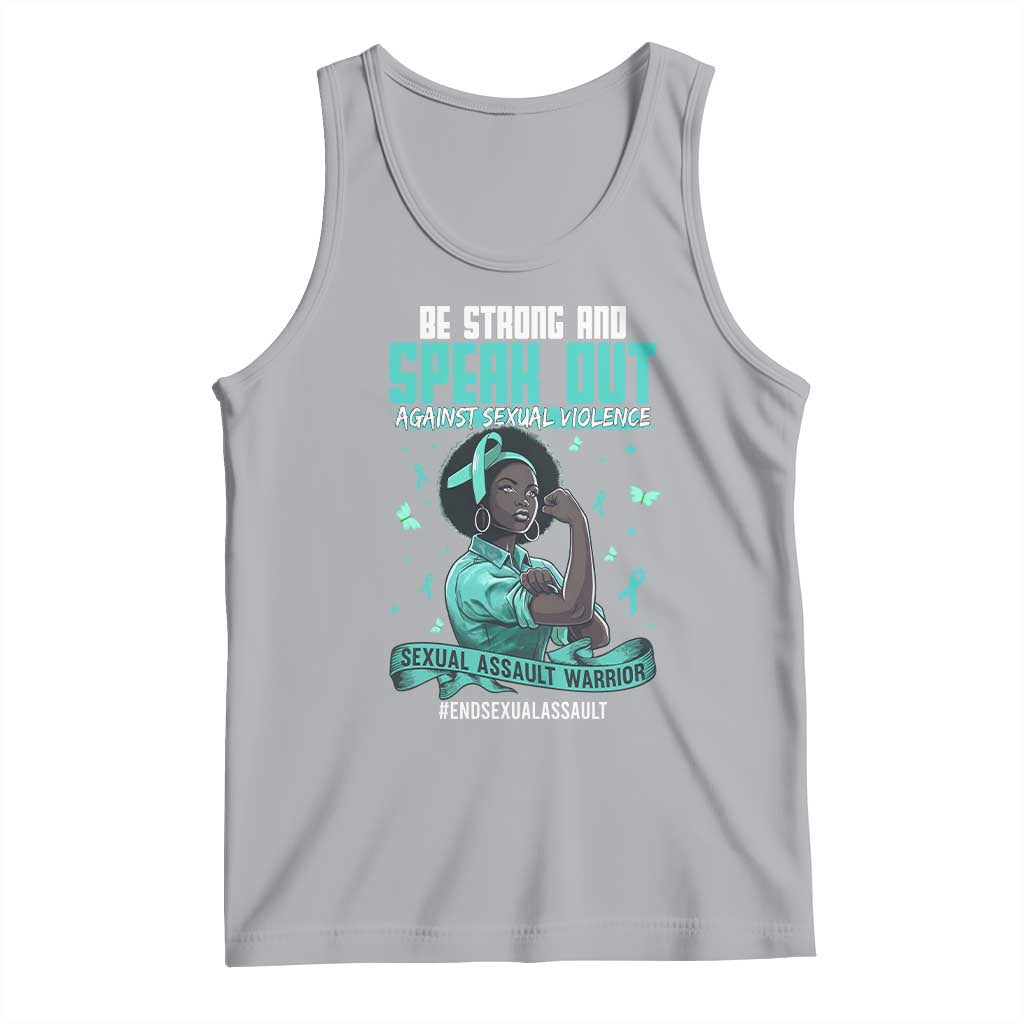 Sexual Assault Awareness Tank Top Support African Women Stop Sexual Abuse Awareness TS14 Athletic Heather Print Your Wear