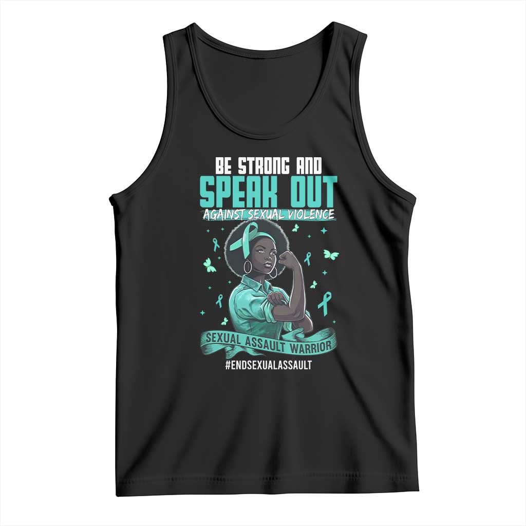 Sexual Assault Awareness Tank Top Support African Women Stop Sexual Abuse Awareness TS14 Black Print Your Wear