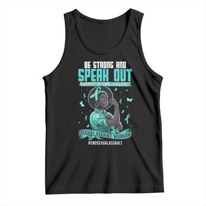 Sexual Assault Awareness Tank Top Support African Women Stop Sexual Abuse Awareness TS14 Black Print Your Wear