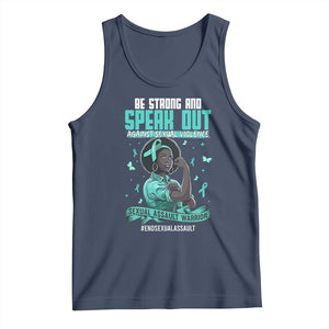 Sexual Assault Awareness Tank Top Support African Women Stop Sexual Abuse Awareness TS14 Navy Print Your Wear