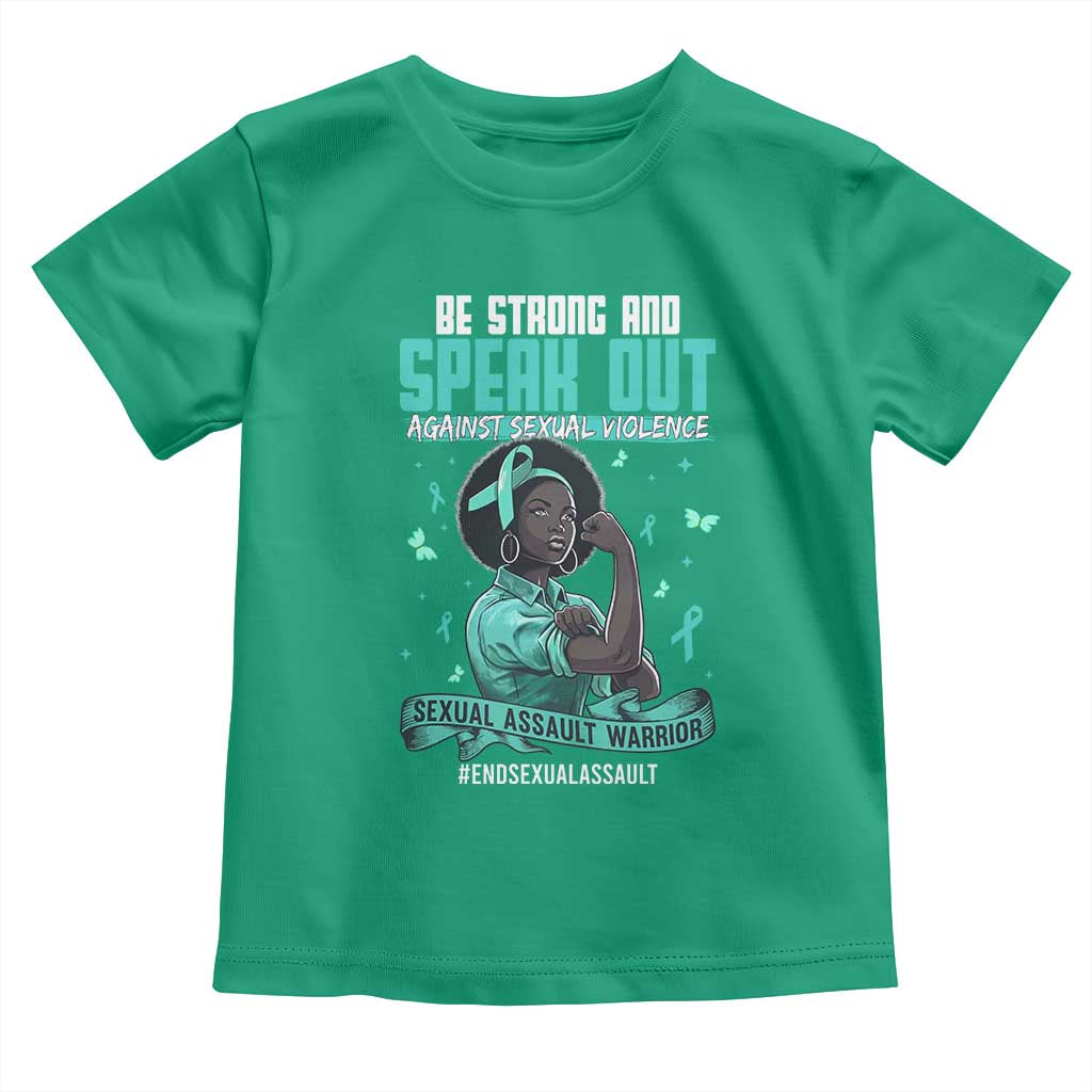 Sexual Assault Awareness Toddler T Shirt Support African Women Stop Sexual Abuse Awareness TS14 Irish Green Print Your Wear