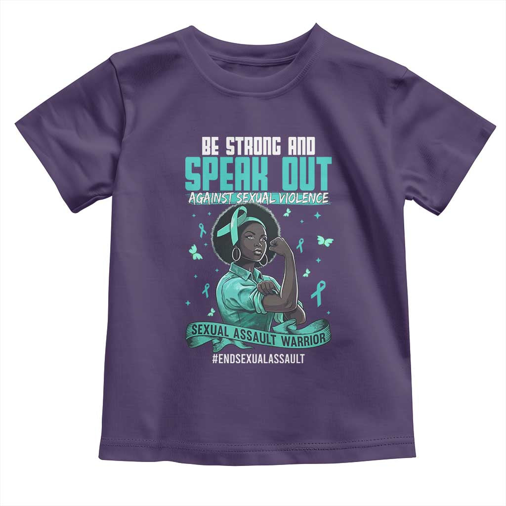 Sexual Assault Awareness Toddler T Shirt Support African Women Stop Sexual Abuse Awareness TS14 Purple Print Your Wear