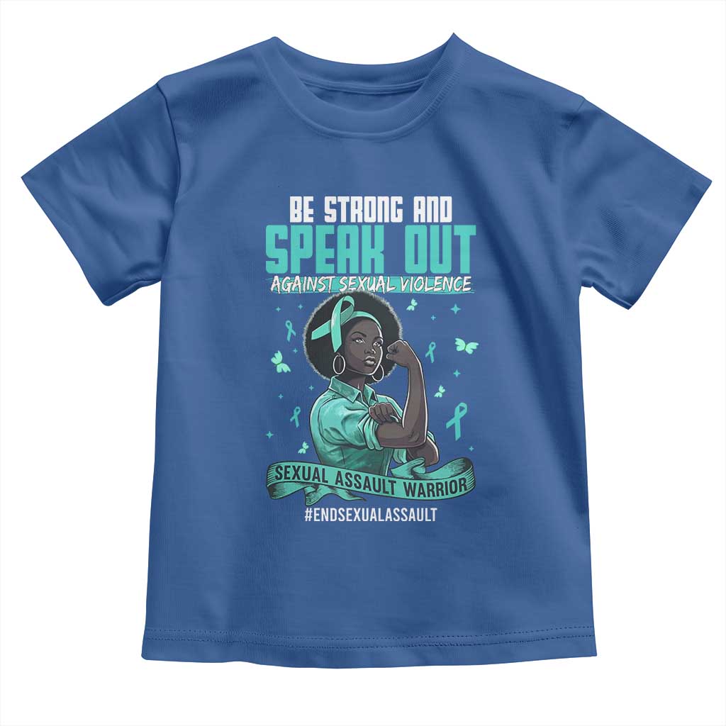 Sexual Assault Awareness Toddler T Shirt Support African Women Stop Sexual Abuse Awareness TS14 Royal Blue Print Your Wear