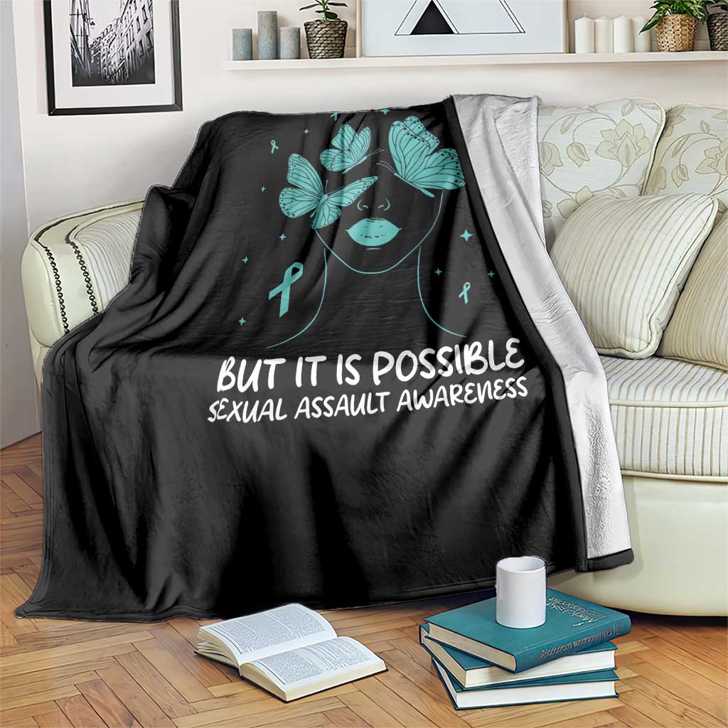 Sexual Assault Awareness Throw Blanket Healing Is Not Linear But It Is Possible TS14 Print Your Wear