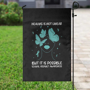 Sexual Assault Awareness Garden Flag Healing Is Not Linear But It Is Possible TS14 Print Your Wear
