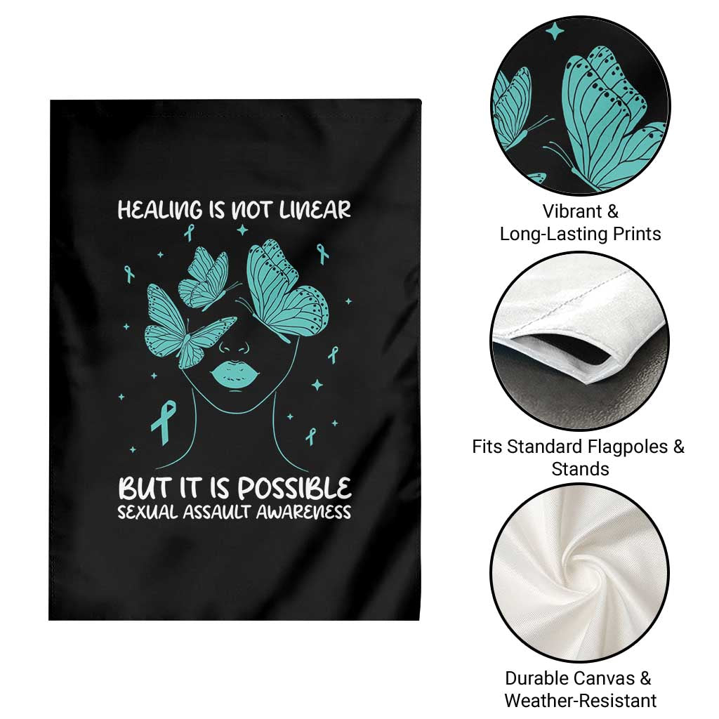 Sexual Assault Awareness Garden Flag Healing Is Not Linear But It Is Possible TS14 Print Your Wear