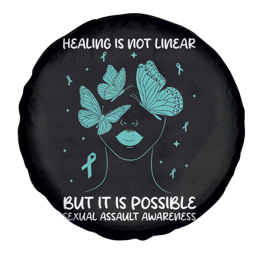 Sexual Assault Awareness Spare Tire Cover Healing Is Not Linear But It Is Possible TS14 Print Your Wear