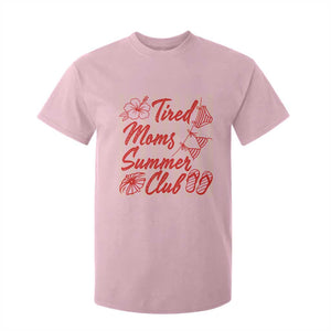 Tired Moms Summer Club T Shirt For Kid Funny Mom Life Beach Vacation TS14 Light Pink Print Your Wear