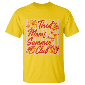 Tired Moms Summer Club T Shirt Funny Mom Life Beach Vacation TS14 Daisy Print Your Wear
