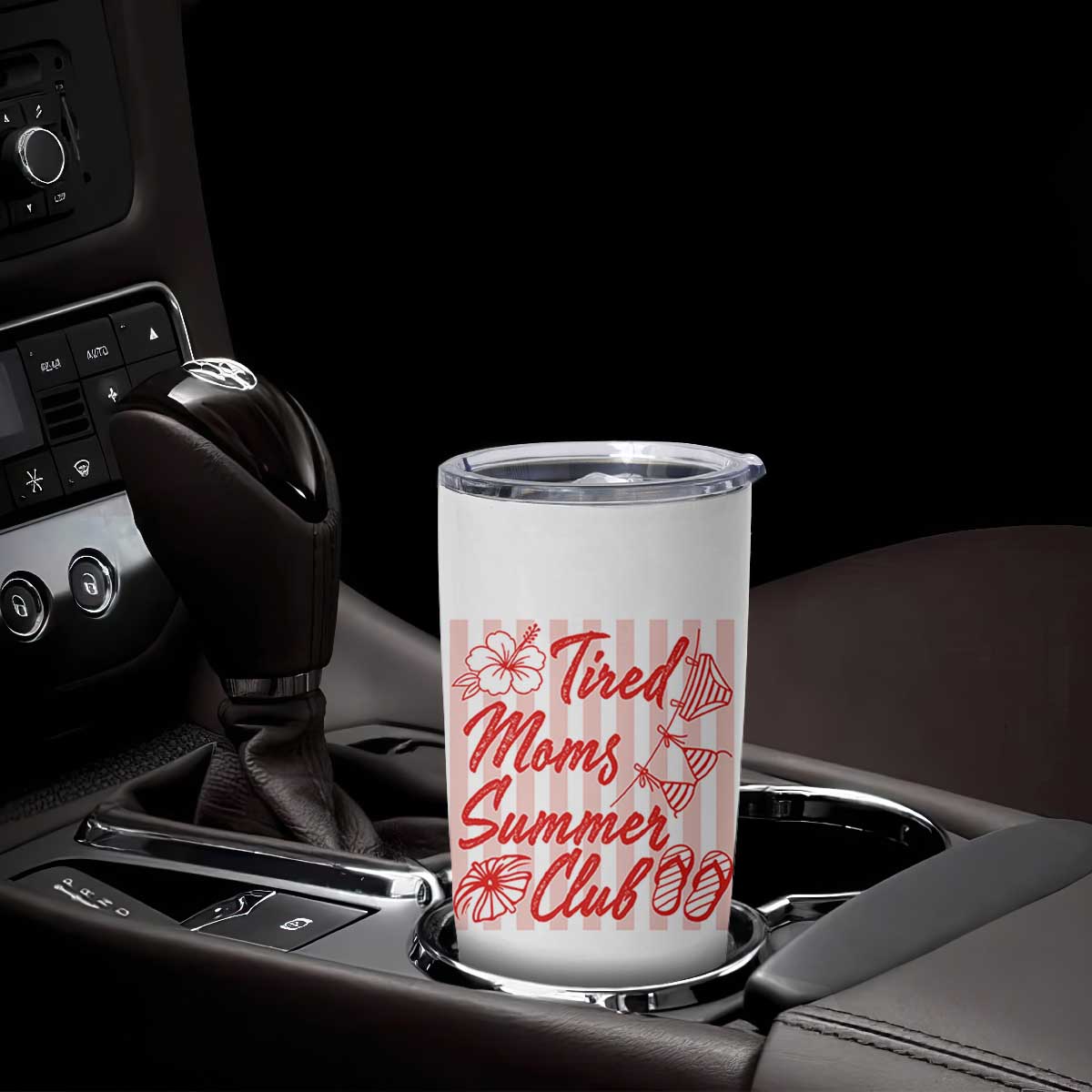 Tired Moms Summer Club Tumbler Cup Funny Mom Life Beach Vacation TS14 Print Your Wear