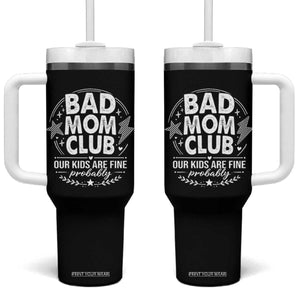 Bad Moms Club Tumbler With Handle Our Kids Are Fine Funny Mom Mother’s Day Gift TS14 One Size: 40 oz Black Print Your Wear