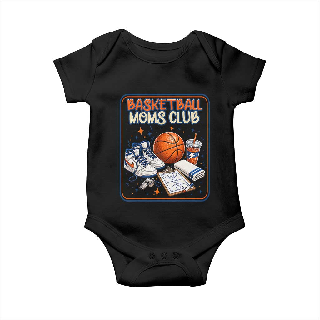 Basketball Moms Club Baby Onesie Funny Mother’s Day Gift TS14 Black Print Your Wear