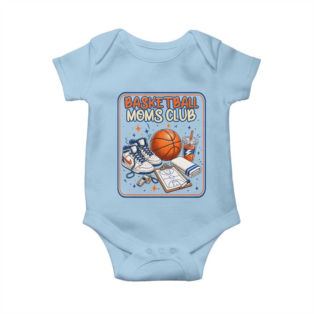Basketball Moms Club Baby Onesie Funny Mother’s Day Gift TS14 Light Blue Print Your Wear