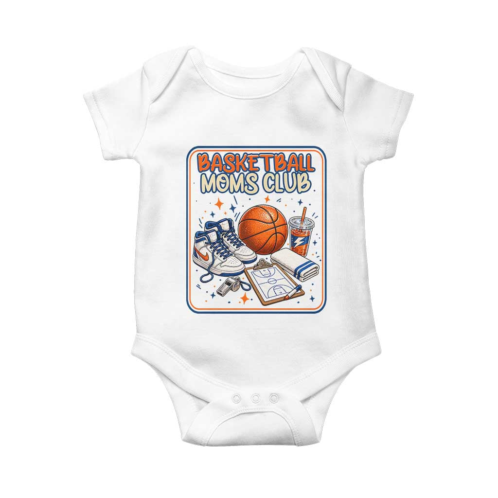 Basketball Moms Club Baby Onesie Funny Mother’s Day Gift TS14 White Print Your Wear